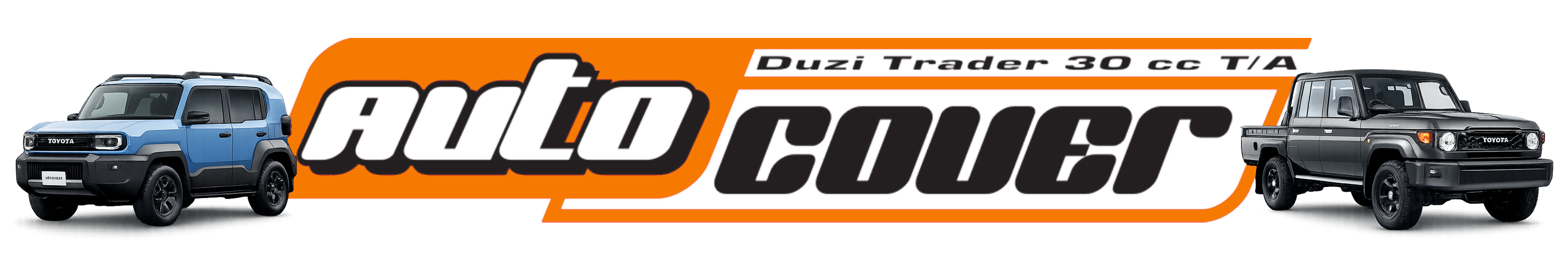 Auto Cover logo with featured vehicles